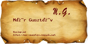 Mór Gusztáv névjegykártya