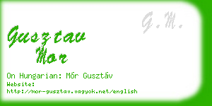 gusztav mor business card